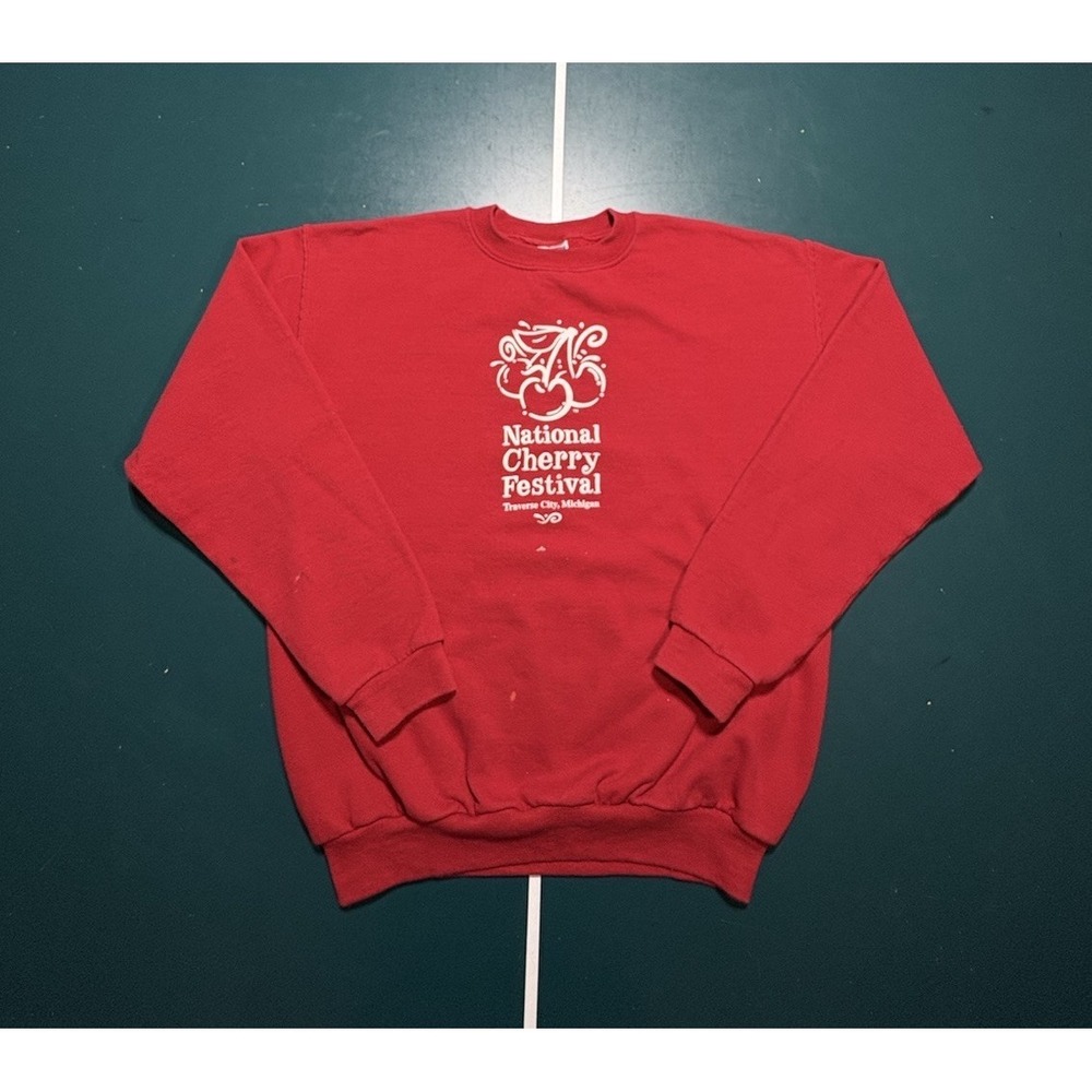 Vtg Traverse City National Cherry Festival Crewneck Sweatshirt Women's Small